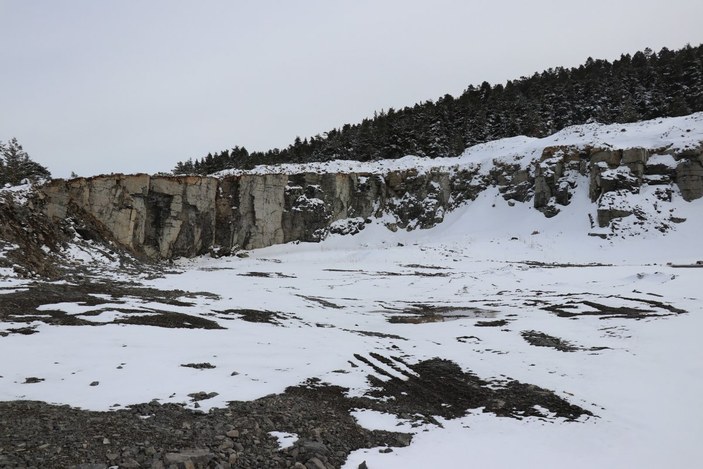 Bolu’da milyonlarca yıllık lav gölü kalıntıları bulundu
