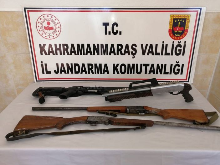 Kahramanmaraş’ta ruhsatsız av tüfekleri ele geçirildi