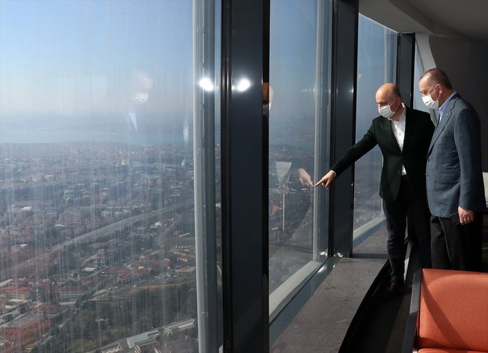 Cumhurbaşkanı Erdoğan, Çamlıca Kulesi'ni inceledi