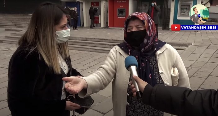 Ankara'da röportaj veren teyzenin, genç kız ile ekonomi tartışması