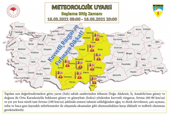 Meteoroloji'den Orta Karadeniz için fırtına uyarısı