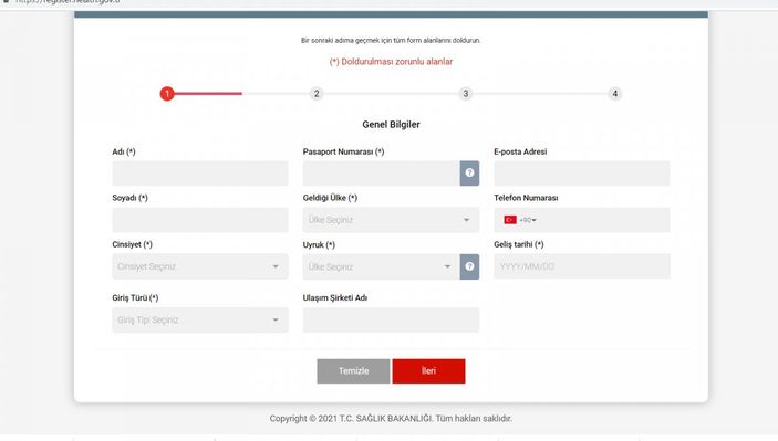 Türkiye'ye Giriş Formu nedir, nasıl alınır? Türkiye Giriş Formu doldurma ekranı..