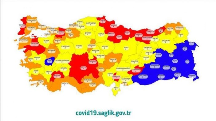 İllerin renk kodu haritası değişti mi? Haftalık vaka sayıları artan, azalan iller hangileri?