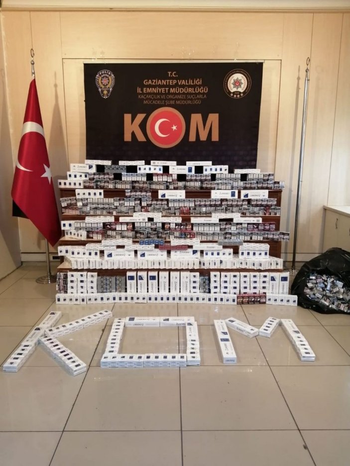 Gaziantep'te 2 bin 850 paket kaçak sigara ele geçirildi