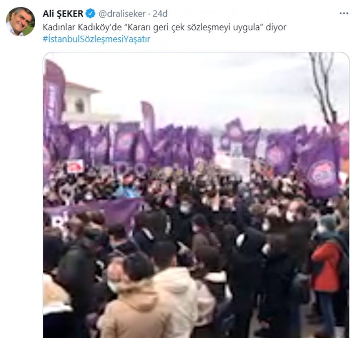 Kadıköy'de İstanbul Sözleşmesi eylemi