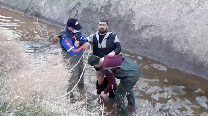 Aksaray'da aşırı alkollü şahıs sulama kanalına düştü