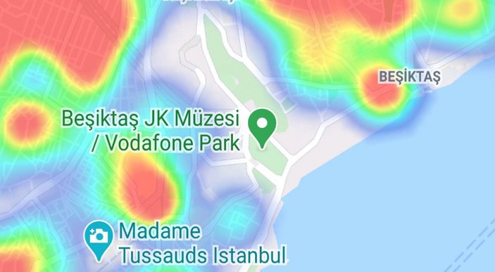 İstanbul'da ilçelere göre vaka yoğunluğu