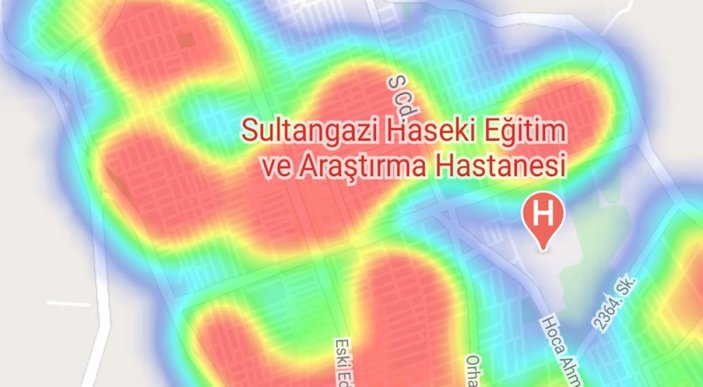 İstanbul'da ilçelere göre vaka yoğunluğu