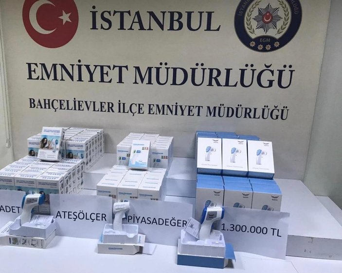İstanbul'da 1 milyon lira değerinde ateş ölçer çalan 3 şüpheliye gözaltı