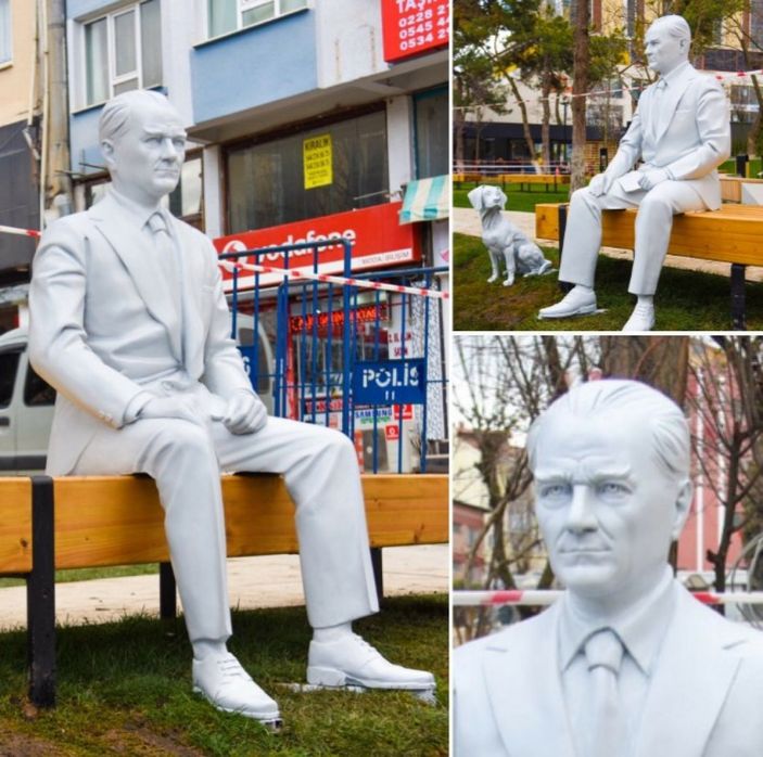 CHP'li Bilecik Belediyesi, Atatürk heykelini yeniden yaptırdı