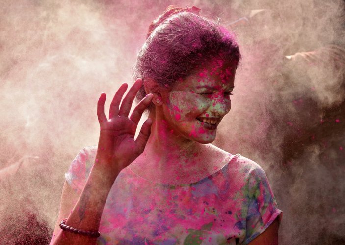 Hindistan'da Holi Festivali kutlandı