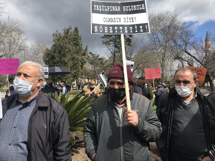 İBB önünde KİPTAŞ'ın kentsel dönüşüm projesi protesto edildi