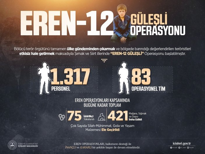Şırnak ve Siirt'te Eren-12 Güleşli Operasyonu başladı