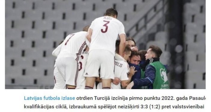 Letonya basınının Türkiye maçı yorumu