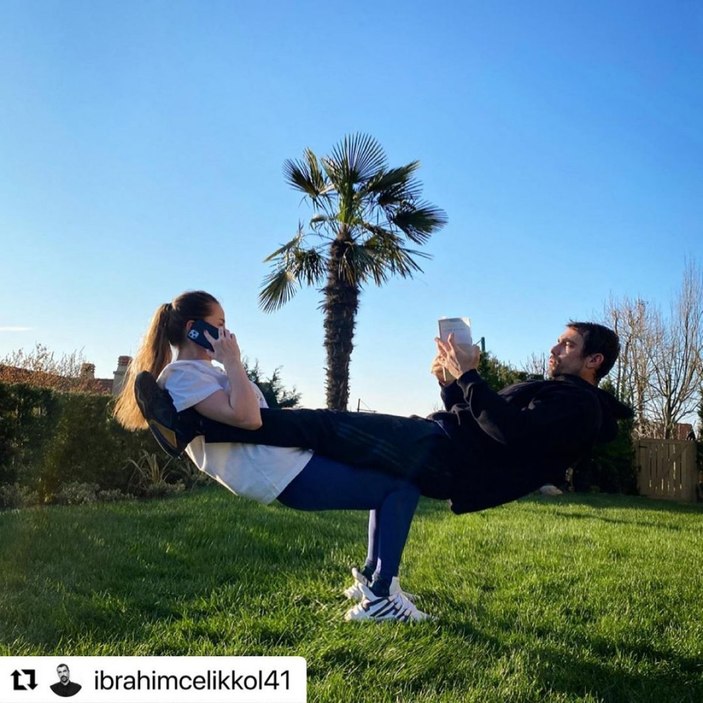 İbrahim Çelikkol acroyoga yaptı