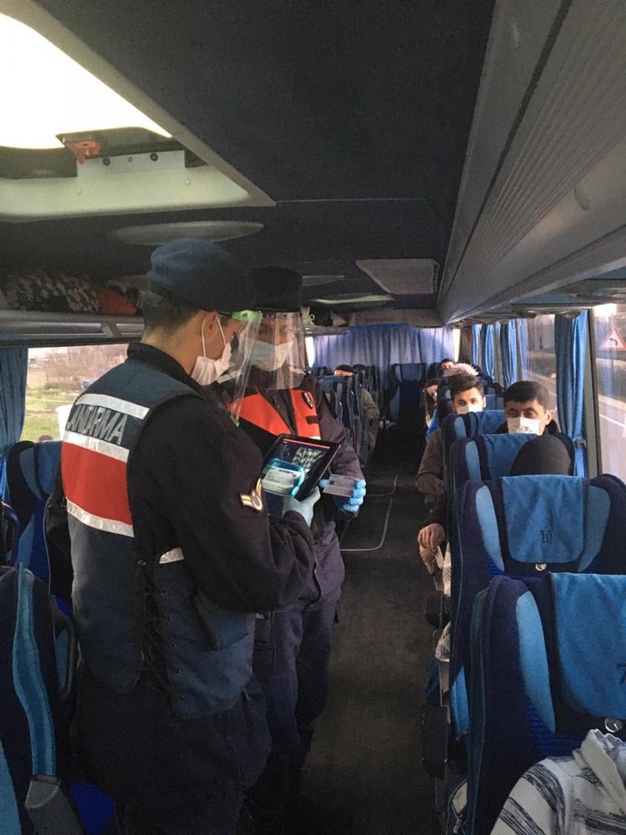 Samsun’da karantinayı ihlal etti, yolcu otobüsünde yakalandı
