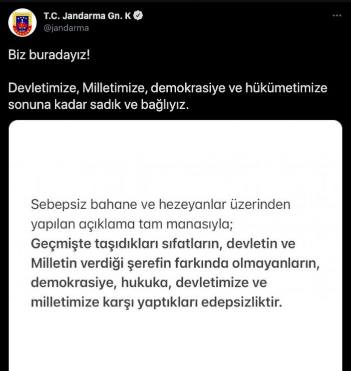 Amirallerin bildirisine karşı cevap: Biz buradayız