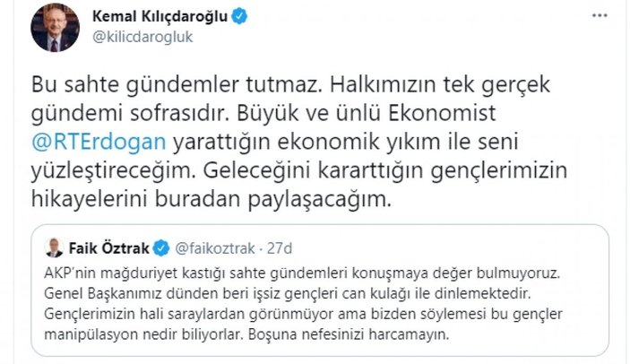 Kemal Kılıçdaroğlu'nun amirallerin bildirisi hakkında ilk yorumu
