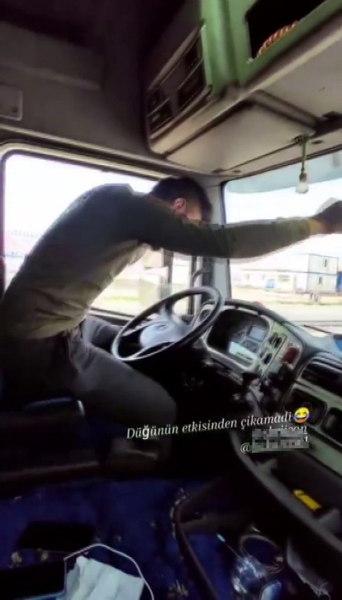 Arnavutköy’de tır şoförünün tehlikeli anları