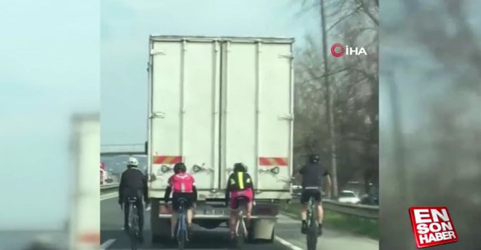 İstanbul'da bisikletlilerin tehlikeli yolculuğu kamerada
