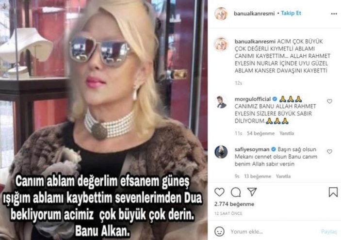 Banu Alkan'ın acı günü