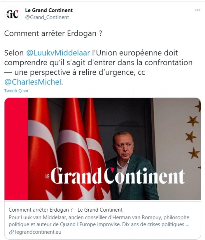 Fransız Le Grand Continent'ın Erdoğan korkusu