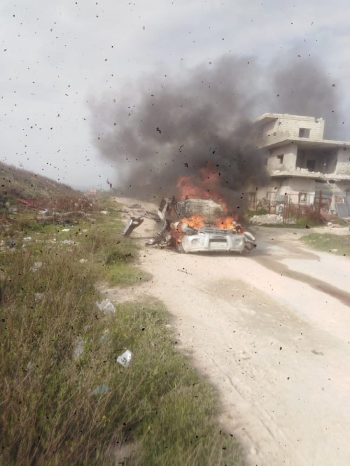Suriye'de sivil araca füzeli saldırı