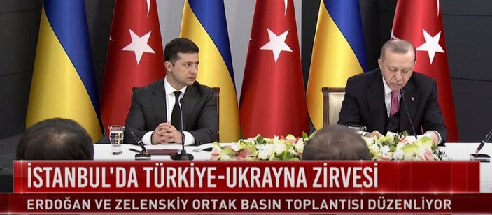 Cumhurbaşkanı Erdoğan ile Ukrayna Devlet Başkanı'ndan ortak basın açıklaması