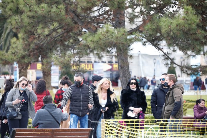 Sultanahmet'te turist yoğunluğu