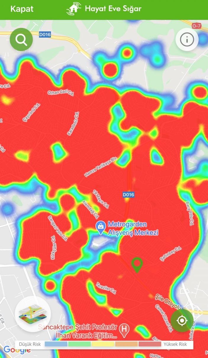 İstanbul koronavirüs risk haritasında ilçelerin son durumu