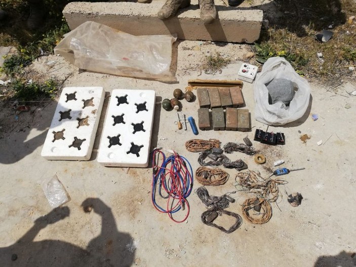 Tel Abyad'da YPG'ye ait İsrail yapımı mayınlar ele geçirildi