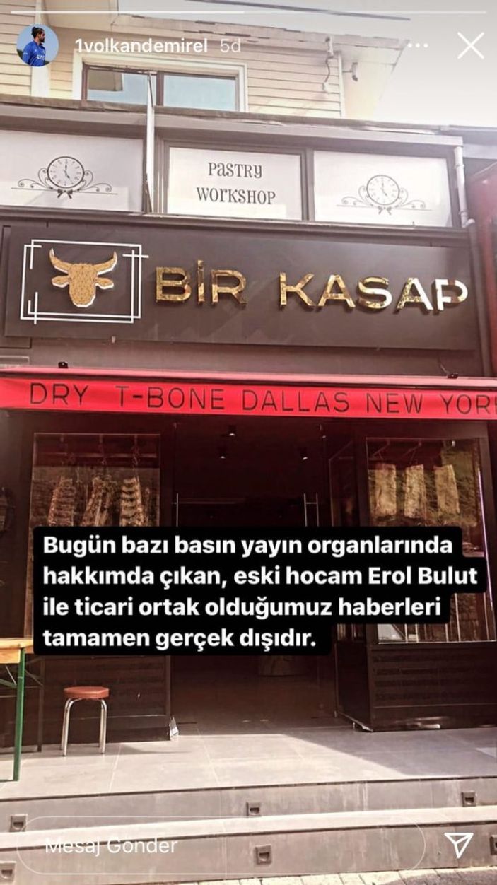 Erol Bulut kasap oldu