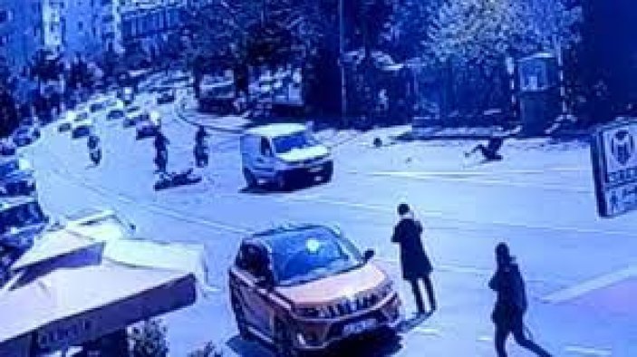 Etiler'de motosikletli magandanın kazası