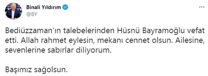 Bediüzzaman'ın talebesi Hüsnü Bayramoğlu, hayatını kaybetti