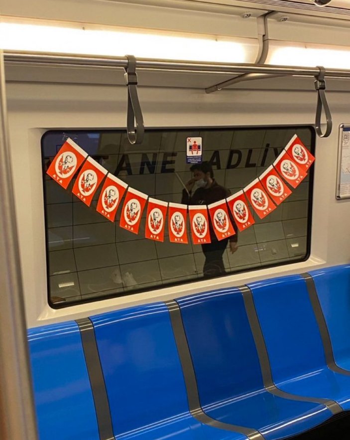 İBB'nin metroları bayrakla süslemesinin maliyeti belli oldu