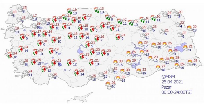 Meteoroloji'den yurt genelinde sağanak yağış uyarısı