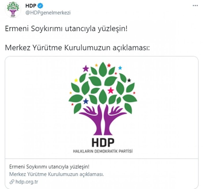 HDP sözde 1915 olaylarına destek verdi