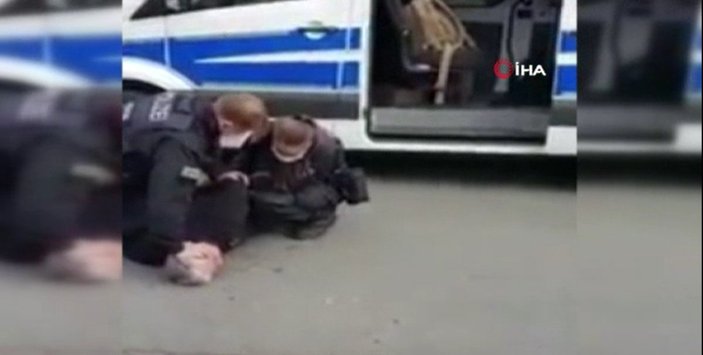 Alman polisinden Türk vatandaşa ‘George Floyd’ müdahalesi
