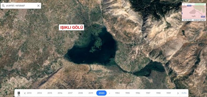 36 yıllık uydu fotoğraflarıyla gölleri vuran kuraklık belgelendi