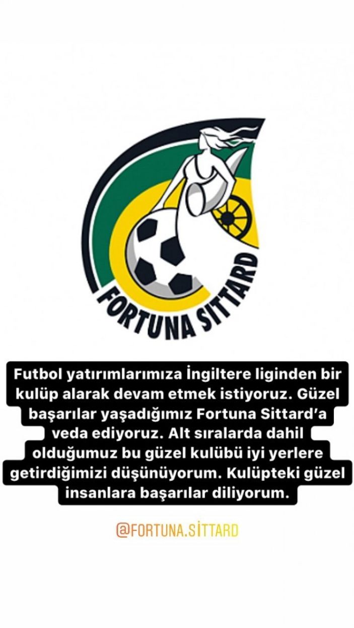 Acun Ilıcalı, Fortuna Sittard'dan ayrıldı