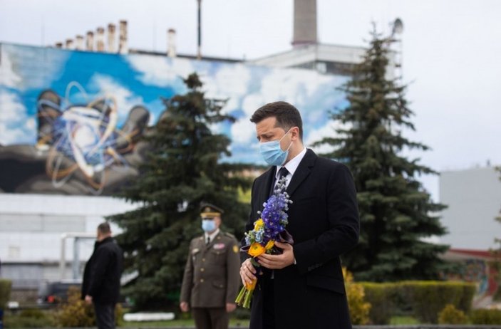 Vladimir Zelenskiy Çernobil faciasının 35.yılı anma töreninde konuştu