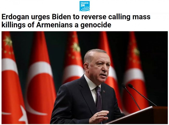 Cumhurbaşkanı Erdoğan'ın Joe Biden'a 'soykırım' yanıtı dünya basında