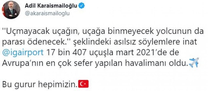 DHMİ: İstanbul Havalimanı'na 2020'de garanti ödeme yapılmadı