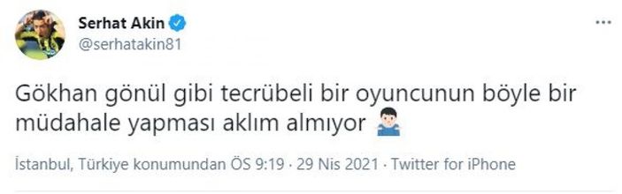 Serhat Akın'dan Gökhan Gönül'e tepki