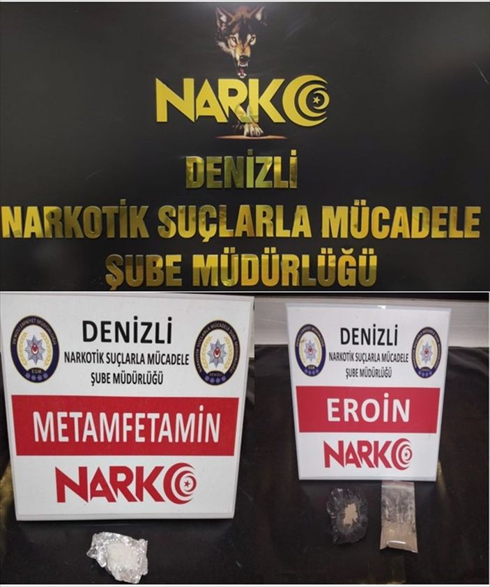 a Denizli’de 7 bin 480 kullanımlık sentetik uyuşturucu ele geçirildi