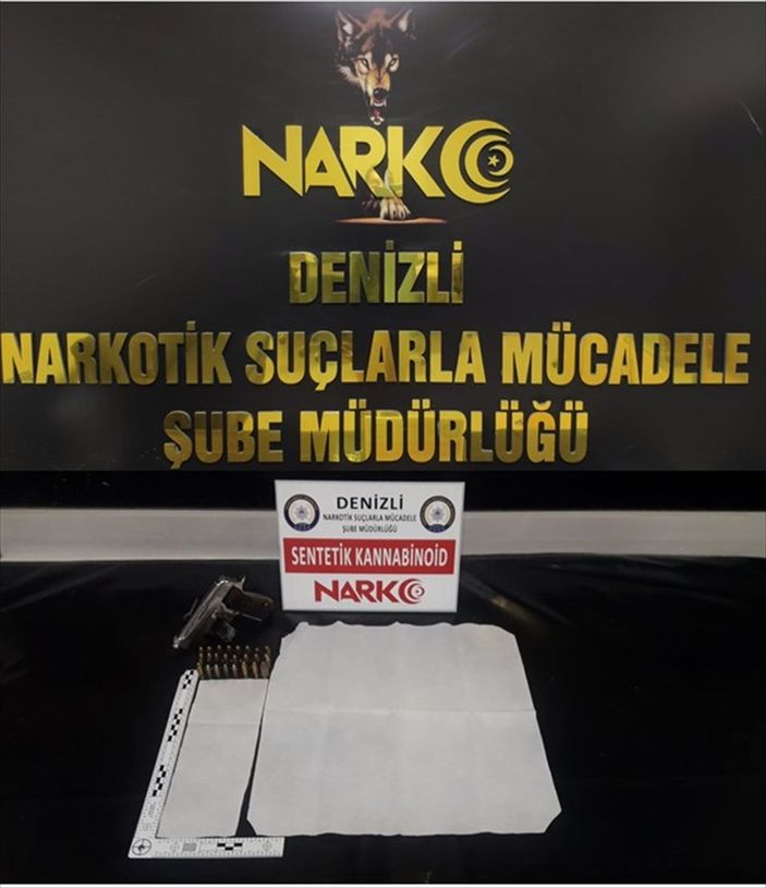 a Denizli’de 7 bin 480 kullanımlık sentetik uyuşturucu ele geçirildi