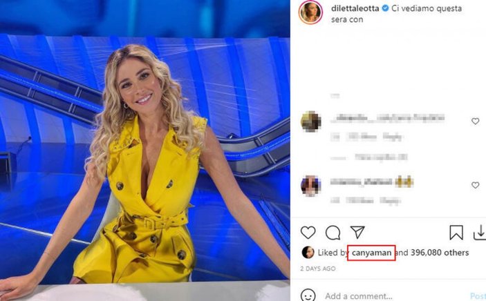 Can Yaman, Diletta Leotta'yı beğenmeye devam ediyor