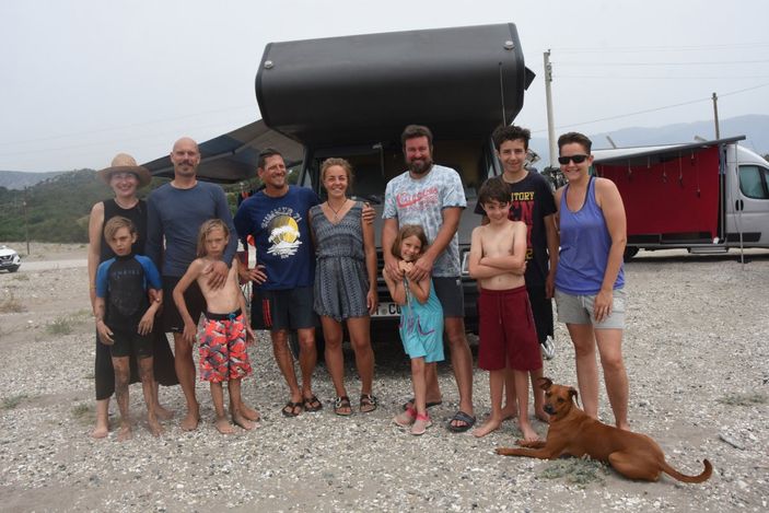 d Almanya'dan gelen aileler, Türkiye'de karavan tatili yapıyor