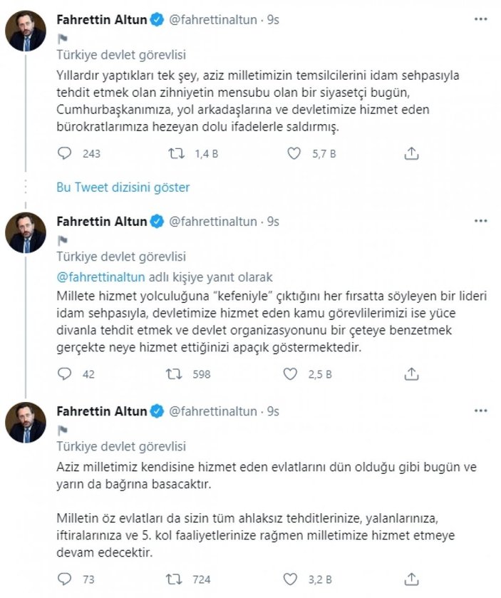 CHP'li Aykut Erdoğdu'dan Cumhurbaşkanı Erdoğan'a skandal tehdit