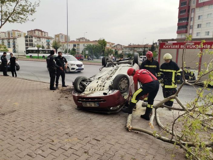 Kayseri'de trafik kazası: 1 yaralı